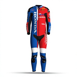 ชุดแข่งรถ CBR Custom HRC Iker Lecuona หนังแท้คุณภาพสูง แบบชิ้นเดียว สำหรับขี่รถแข่ง/มอเตอร์ไซค์ หนังวัว/จิงโจ้ MotoCP Traje - Product Image 1