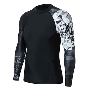 Rashguard en polyester respirant, imprimé par sublimation, design personnalisé de haute qualité, rashguard pour homme, multicolores - Product Image 2