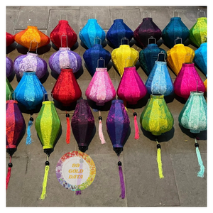 Handcrafted Silk Lantern Vietnam Fabric Hanging Lighting for Modern Homes Asian Theme Decorations - Caryln - Product Image 3