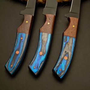 Premium Handcrafted 67-Layer Damascus Steel Fillet <b>Knife</b> Blue Wood Resin Handle Silver Finish Outdoor Survival Custom <b>Knife</b> - Product Image 2