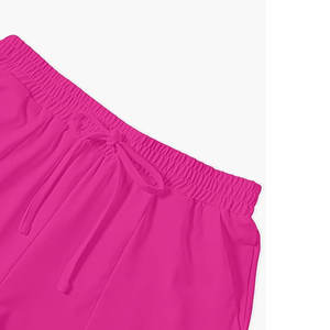 Women's Spring/Summer Casual Solid O-Neck Sleeveless <b>Knitting</b> 2-Piece Shorts <b>Set</b> with Pockets - Product Image 5