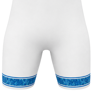 <b>Men</b> White Blue Sublimated <b>Wrestling</b> <b>Singlet</b> Polyester <b>Wrestling</b> Sportswear Lightweight Athletic Uniform Competition Training - Product Image 6