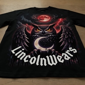 USA Custom Men's <b>Gothic</b> Owl Print Cotton Streetwear T-<b>Shirt</b> Short Sleeve O-Neck Oversized Fit Digital Printed Crop Eco-Friendly - Product Image 3
