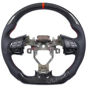 Volantes <span class=keywords><strong>de</strong></span> Fibra <span class=keywords><strong>de</strong></span> Carbono Personalizados para <span class=keywords><strong>Mitsubishi</strong></span> Pajero <span class=keywords><strong>Montero</strong></span> / Carbono Brillante con Cuero Suave - Product Image 1