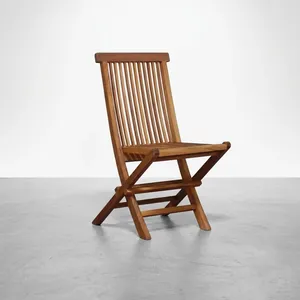 Teak Wood <b>Folding</b> Garden <b>Chair</b> Modern Outdoor Furniture Tapered Leg Design for Patio and Yard Use - Product Image 2
