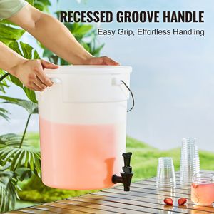 Dispenser per Bevande in Plastica da 5 Galloni con Rubinetto e Coperchio per Feste - Dispenser per Succhi, Tè Freddo, Limonata - Product Image 4