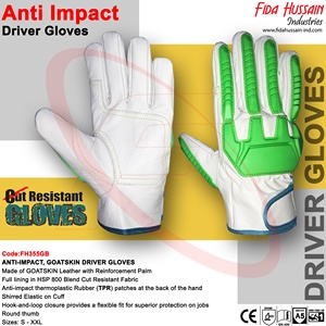 Gants de conducteur anti-chocs résistants aux coupures Doublure complète Pouce rond Style Fahrerhandschuhe avec des gants de sécurité de protection maximale - Product Image 6