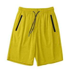 Shorts de plage gris pour homme, tissés, avec cordon de serrage à la taille, poches latérales, respirants, motif géométrique, 100% polyester, séchage rapide - Product Image 4