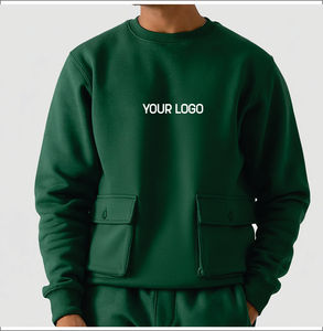 เสื้อสเวตเชิ้ตผู้ชาย ผ้าฝ้าย ใส่สบาย ระบายอากาศได้ดี สไตล์พรีเมียม สตรีทแวร์ ทรงโอเวอร์ไซส์ ปักลายตามสั่ง - Product Image 4