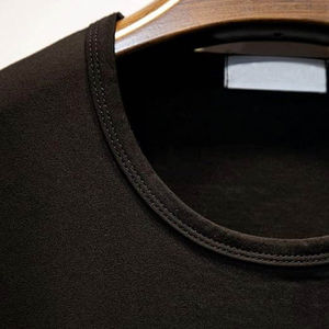 Camiseta de Alta Calidad al por Mayor, Cuello Redondo, con Pedrería, 100% Algodón, Manga Corta, Lisa, con Logotipo Personalizado, Corte Regular, Informal - Product Image 5