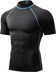 Camisetas de compresión deportivas más vendidas, de secado rápido, manga corta, con protección UPF50+ para natación, para hombre. - Product Image 5