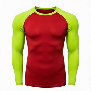Unisex MMA Rash Guard <b>Compression</b> <b>Shirt</b> Long Sleeve Breathable Quick Dry Spandex/Polyester Customizable Fitness Apparel - Product Image 1