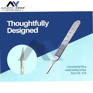 Manche de scalpel B.P. N° Lot de 3 règles en acier inoxydable avec échelle en pouces pour chirurgie, art et artisanat – Fournisseur en gros - Product Image 3