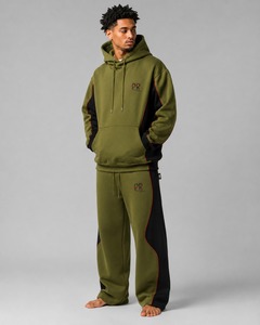 Conjunto Deportivo Personalizado 2026, 100% Algodón, Corte Ajustado, para Hombre, con Logotipo de Marca Personalizado, Ropa Deportiva de Invierno de Secado Rápido, OEM - Product Image 2