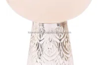 Bol de service en résine avec base en métal poli, couleur/taille/forme personnalisables, style classique, emballage carton pour la maison, les hôtels, les mariages, les fêtes