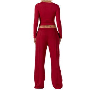 Pantalones Deportivos Personalizados Nesta Sports para Mujer, Cintura con Cordón Ajustable, Elásticos, Suaves, Estilo Athleisure, Corte Acampanado - Product Image 3