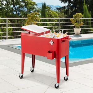 Carrello Frigo Portatile Rosso da Esterno per Campeggio - 1 Pezzo - Product Image 2