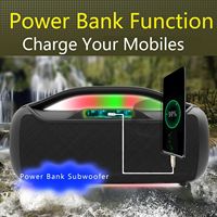 Enceinte sans fil portable SOOLK T300 120W DSP BT5.2, étanche IPX6, lumière LED 7 couleurs, TWS, EQ, TF, USB, audio