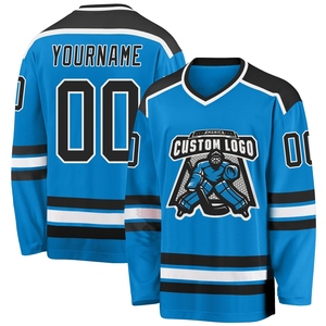 Maillot de hockey personnalisé en gros, qualité supérieure, directement de l'industrie, couleurs or vieilli, noir et blanc, le plus vendu - Product Image 5