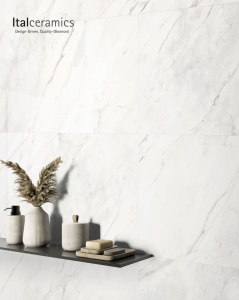 กระเบื้องปูพื้นพอร์ซเลนเคลือบสีขาว Ital Ceramics ขนาด 600x600 มม. กันลื่น ทนกรด สำหรับใช้ในห้อง - Product Image 1