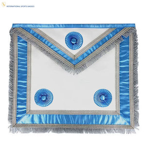 Tablier de Régalia Maçonnique Personnalisable de Qualité Supérieure, Broderie Élégante, Construction Durable en Peau d'Agneau, Épingle de Sûreté Cousue, Classique - Product Image 1