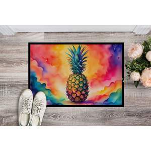 Felpudo antideslizante de piña colorida para interiores/exteriores, pila baja lavable de 24H X 36W para Felpudo de puerta delantera de entrada - Product Image 2