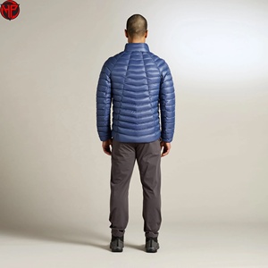 Blouson matelassé à capuche pour homme, fermeture éclair, vêtement d'extérieur décontracté, personnalisable avec logo, pour l'hiver - Product Image 6