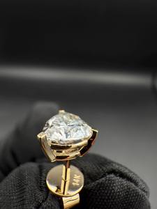 Pendientes de Diamantes Cultivados en Laboratorio con Corte Trillón, Oro Sólido de 14K, Joyería Personalizada para Uso Diario, Regalo de Aniversario de Bodas - Product Image 3