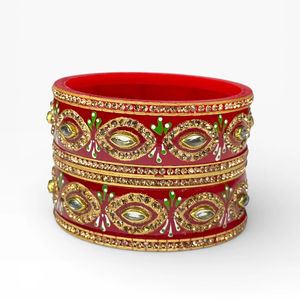 Ensemble de bracelets tendance en acrylique, bordure de perles, plaqué or, pour mariage, tenue de fête pour femmes, prix de gros, le plus vendu - Product Image 1