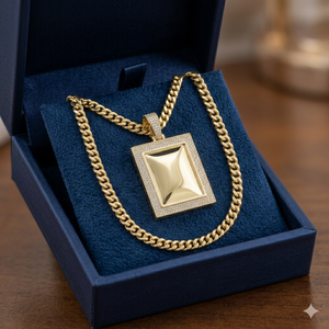 Luxury <b>Solid</b> <b>Gold</b> Square Moissanite <b>Pendant</b> Bezel Setting 925 <b>Solid</b> Silver <b>Pendant</b> Charm Breastmilk Keepsake Fine Jewelry - Product Image 4