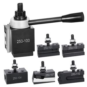 Quick Change Lathe Tool Post <b>Set</b> 6pcs <b>Wedge</b> Type Tool Holders New Condition Metal Core Accessor - Product Image 1