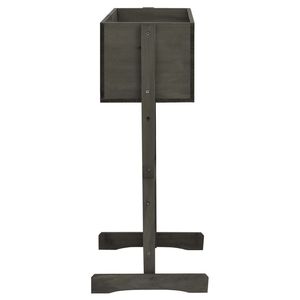 Fioriera a traliccio in legno massello in 17.7 grigio "x 11.8" x 29.1 "-recinzione e cancello durevoli - Product Image 3