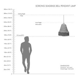 High Quality Handmade Vintage Seagrass Rattan Pendant Lighting Cover Modern Design Eco-Friendly <b>Hanging</b> <b>Lampshade</b> Home - Product Image 5