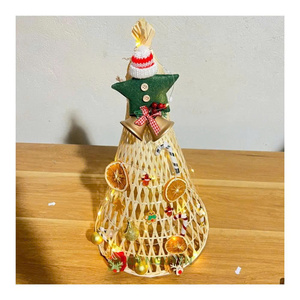 Handwoven Rattan Christmas Bells from Vietnam for Festive Home Decor Holiday <b>Trees</b> Gift Shops and Seasonal Retail - Product Image 1