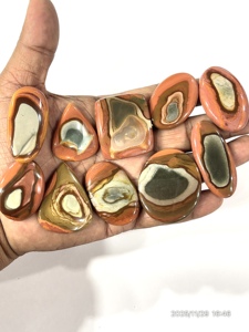 Jaspe Polygramme Naturel, Cabochon de Créateur, Pierre Précieuse en Vrac, Formes Mixtes 20-50mm, Prêt à Expédier, Vente en Gros, Livraison Rapide - Product Image 3