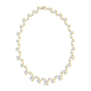 Collar de tenis con diamantes cultivados en laboratorio de corte redondo y en forma de cometa, joyería fina de alta gama - Product Image 6