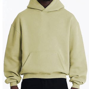 Hoodies amples de haute qualité pour fabricants, en molleton French Terry épais, coupe courte et surdimensionnée - Product Image 3