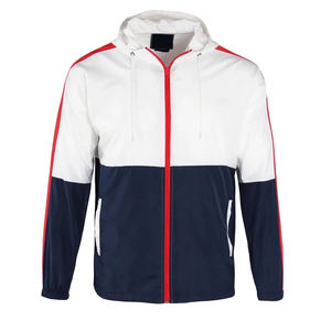 Windbreaker <b>Jacket</b> for <b>Men</b> Featuring Full Zip Flexible Arm Finish Color Mix Panels Lightweight Fabric for Outdoor Activities - Product Image 5