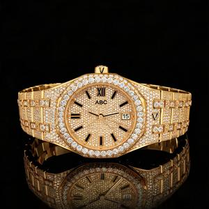 Relojes Mecánicos de Edición Limitada de Primera Calidad, Elegantes, Completamente Adornados con Moissanita, Esfera de Cristal y Acero Inoxidable para Hombre - Product Image 1