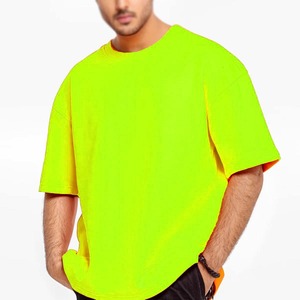 Camiseta de Algodón Tejido Grueso para Hombre, Unisex, Corte Holgado, Manga Corta, Cuello Redondo, Logotipo Frontal, Ribete en Contraste, Personalizable - Product Image 3