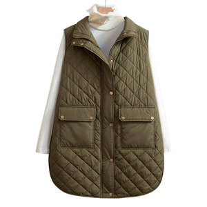 Chaleco Acolchado Corto de Nailon Personalizado con Logotipo, Chaqueta sin Mangas de Invierno para Mujer, Fabricante de Wuhan - Product Image 1