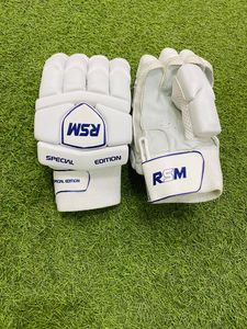 ถุงมือตีคริกเก็ต RSM รุ่นพิเศษ สีขาว น้ำหนักเบา ระบายอากาศได้ดี - Product Image 3
