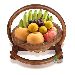 Wooden <b>basket</b> for fruits and <b>vegetables</b> kitchen <b>storage</b> wooden <b>basket</b> wooden serving <b>basket</b> wood snack <b>basket</b> wooden - Product Image 4