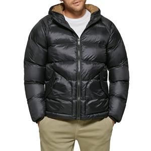 Nouvelle veste bomber matelassée décontractée pour homme, col montant, coupe-vent, chaude pour l'hiver, écologique, imperméable, avec fermeture éclair, teinte - Product Image 1