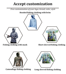 Vêtements de pêche personnalisés pour hommes, jersey de pêche, vêtements de pêche à manches longues avec protection UV, chemise de pêche avec cache-cou - Product Image 2