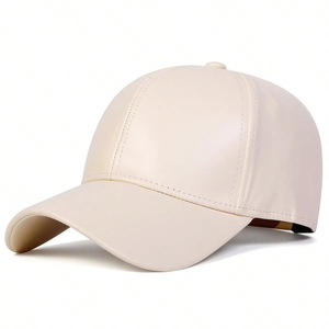 Casquette de baseball unisexe en cuir PU, réglable, style vintage, respirante, imperméable, avec visière, pour les voyages décontractés - Product Image 3