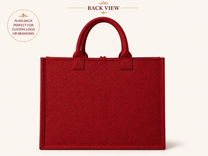 Red Laminated Jute <b>Wedding</b> Return <b>Gift</b> <b>Bag</b> With Golden Print Button Closure Eco Friendly Custom Logo Wholesale Tote - Product Image 5