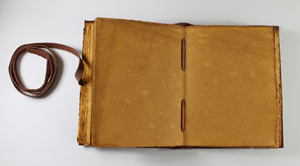 Rustic Charm With Decorative Leather Strings' <b>Stitching</b> On The Spine Adds Antique <b>Magic</b> To This Lovely Vintage Journal - Product Image 3