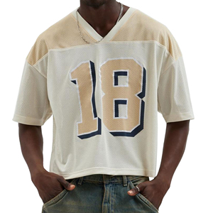 Camiseta de Fútbol Personalizada 100% Algodón para Hombre, Estilo Urbano, con Estampado Gráfico, Corte Cuadrado - Product Image 1