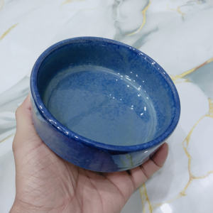 Artisan Stoneware Small <b>Side</b> <b>Plate</b> in Deep Blue Glaze Handmade Minimal Ceramic Dish for Sauces Snacks, Jewelry or Decorative Use - Product Image 2